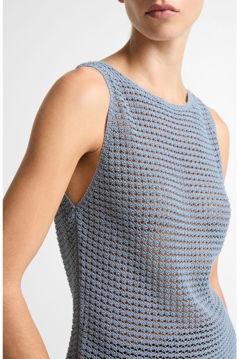 Cotton Blend Cord Openwork Tank, Alternate, color, LAGOON