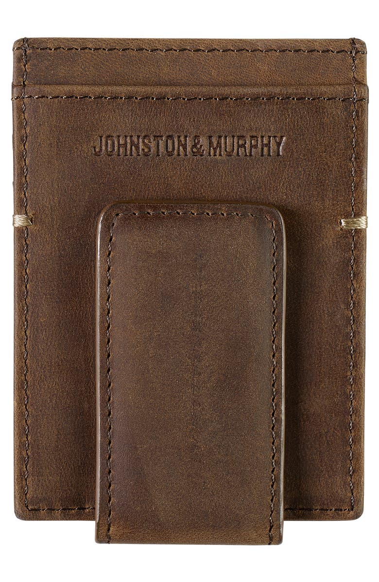 Johnston & Murphy Leather Front Pocket Wallet, Alternate, color, 