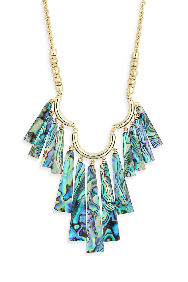 Layton Statement Necklace, Main, color, GOLD ABALONE SHELL