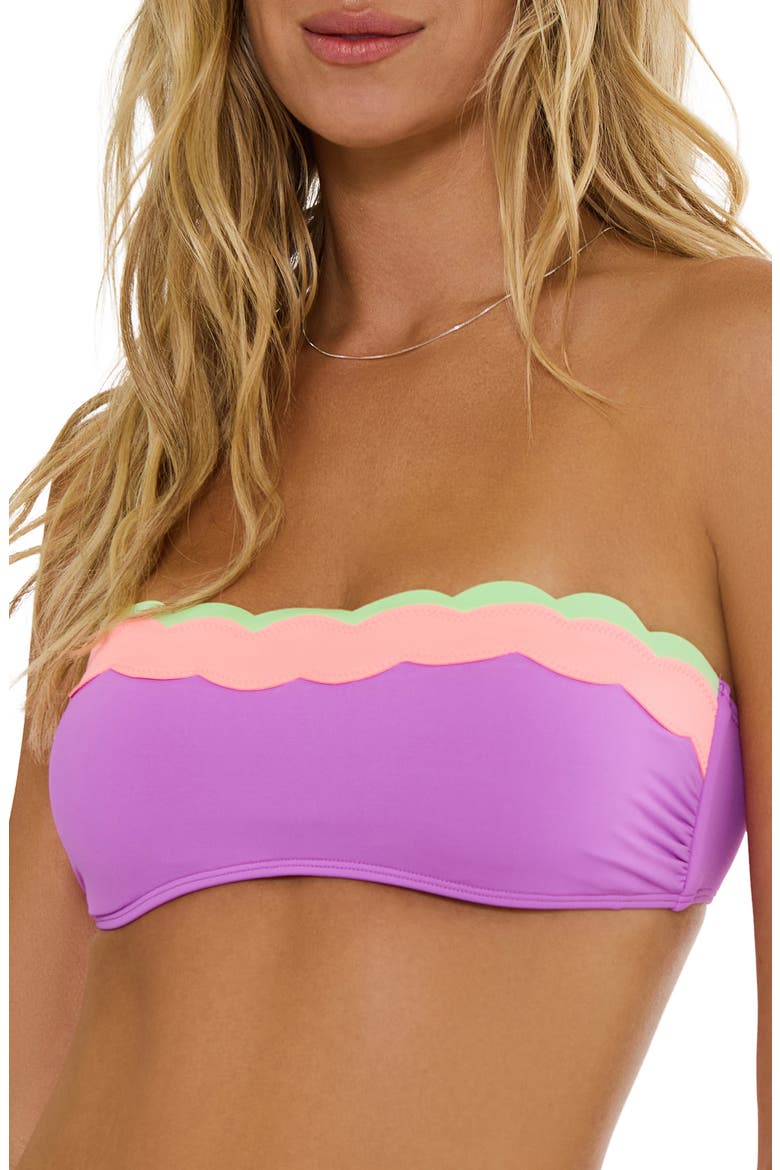 Sybil Scallop Colorblock Bikini Top, Main, color, RADIANT WAVE COLORBLOCK