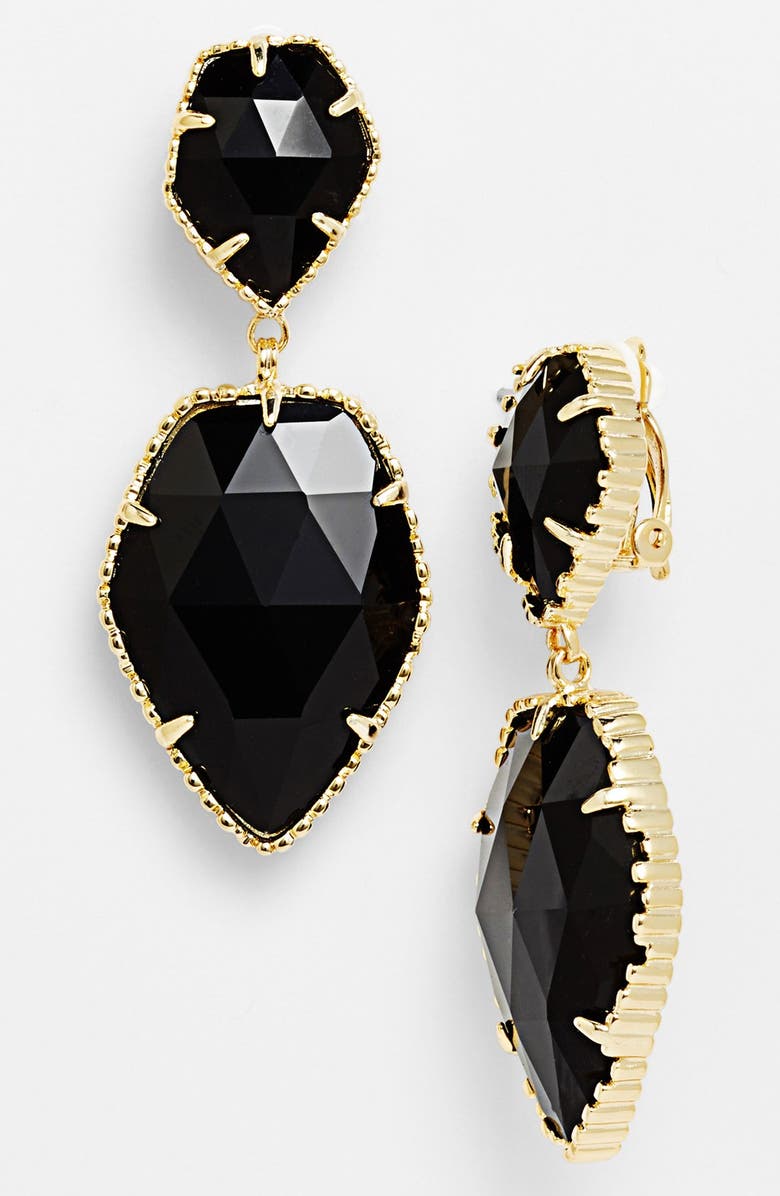 Kendra Scott 'Selma' Stone Drop Clip Earrings, Main, color, 