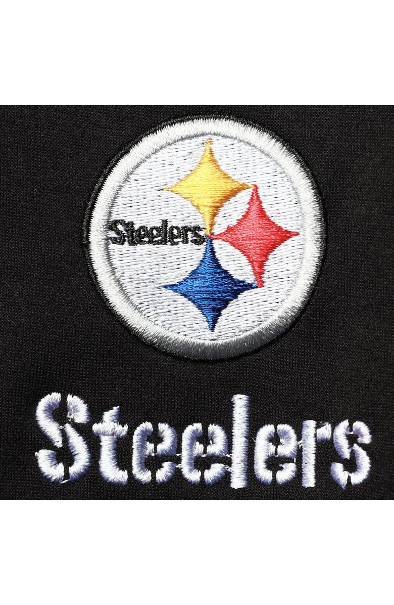 DUNBROOKE Men's Dunbrooke Black Pittsburgh Steelers Shag Tri-Blend Full-Zip Raglan Hoodie, Alternate, color, 