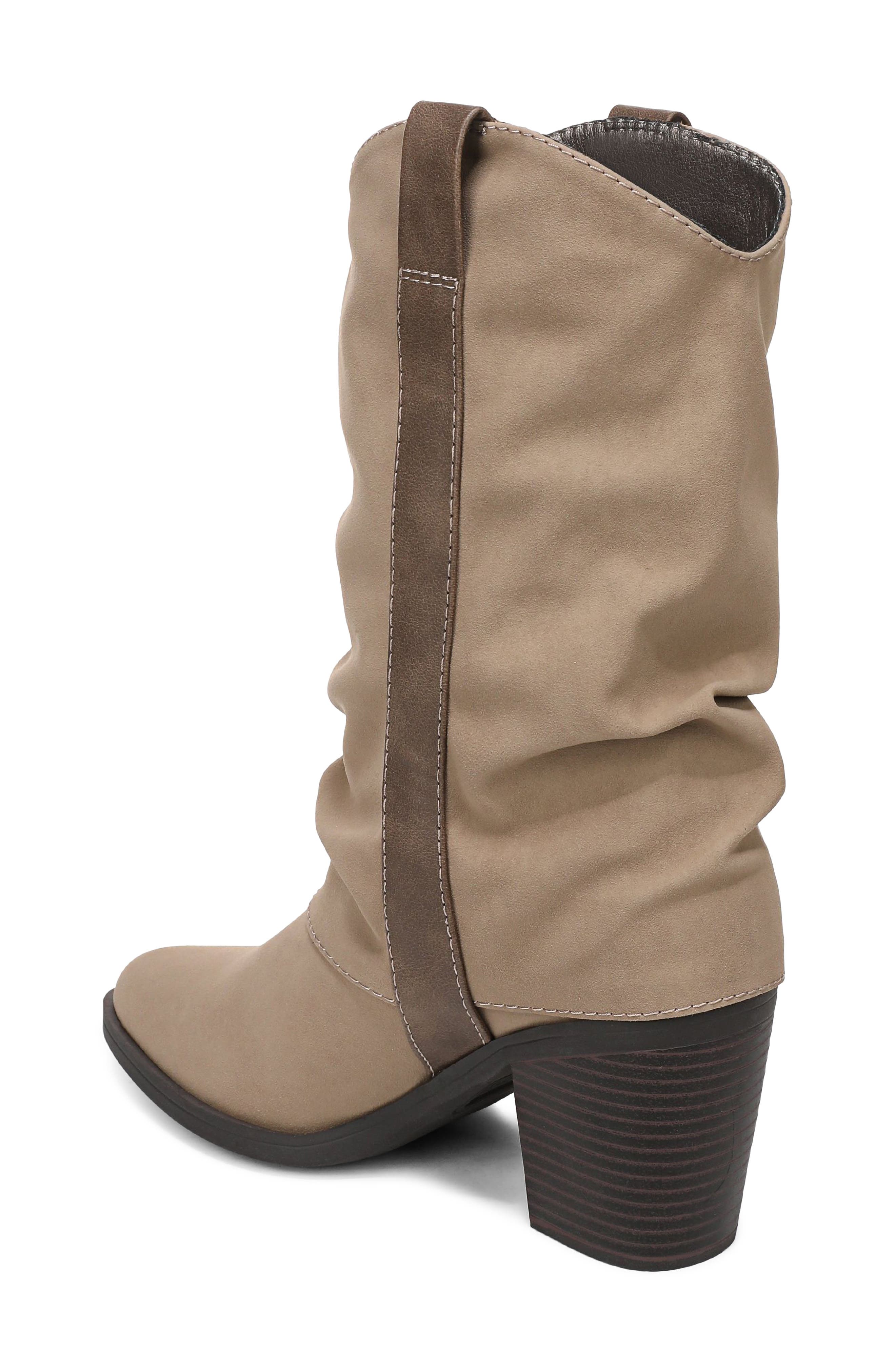 Carter Faux Leather Western Boot, Alternate, color, TAUPE FAUX SUEDE