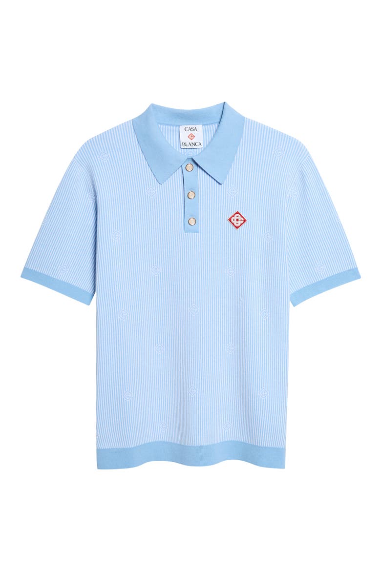Pinstripe Polo, Main, color, COTTON