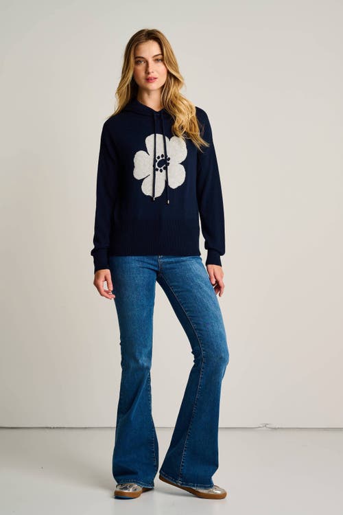Lisa Todd Poppy Knit Hoodie In Blue