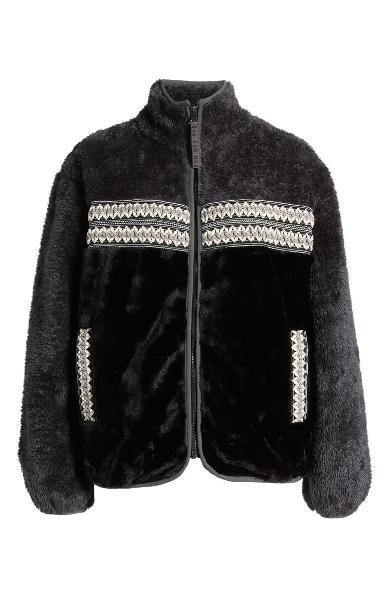 UGG<sup>®</sup> Marlene Heritage Braid High Pile Fleece Jacket, Alternate, color,