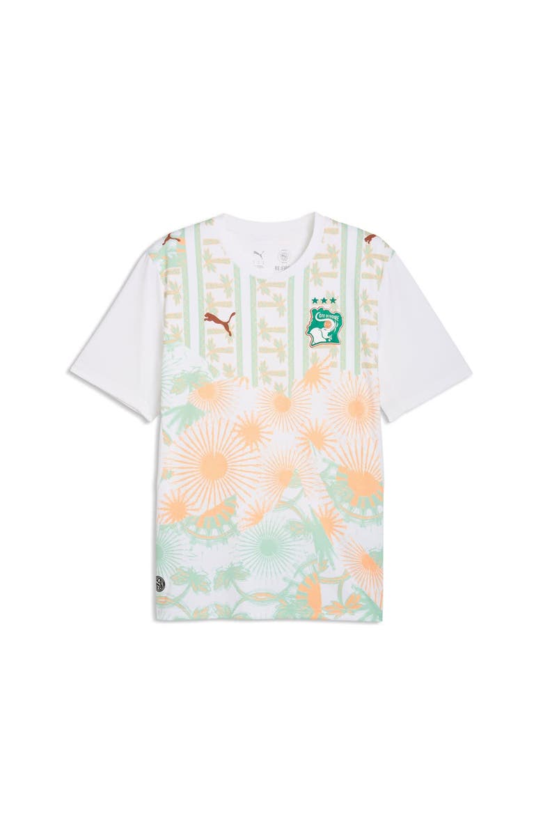 PUMA Men's Puma White Ivory Coast National Team 2026 Away Replica Jersey, Alternate, color, White