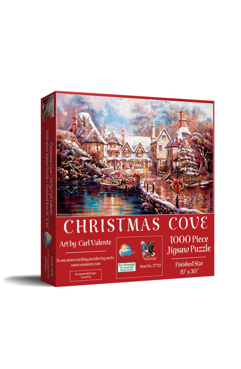Sunsout Christmas Cove 1000 piece Jigsaw Puzzle for Adults, Main, color, Multicolor