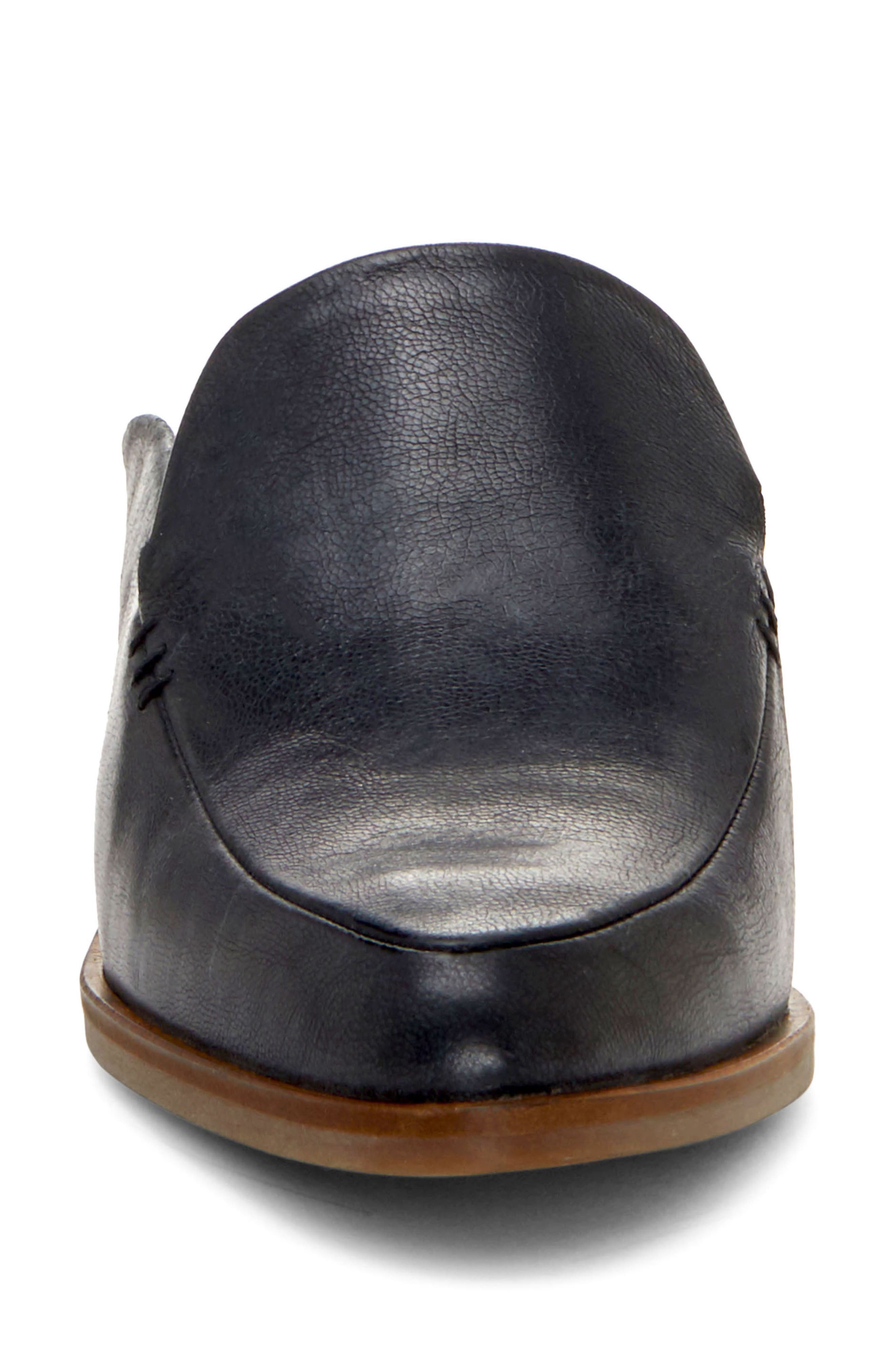 Margrete Mule, Alternate, color, BLACK LEATHER