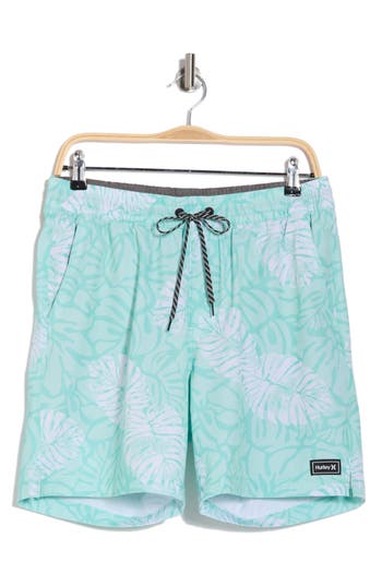 Hurley Dypsis Leaves Volley Swim Trunks In Blue