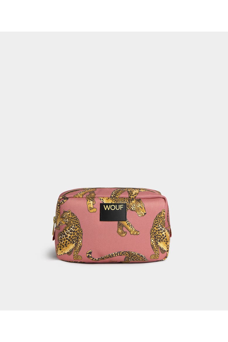 Blush Leopard Toiletry Bag, Alternate, color, Blush