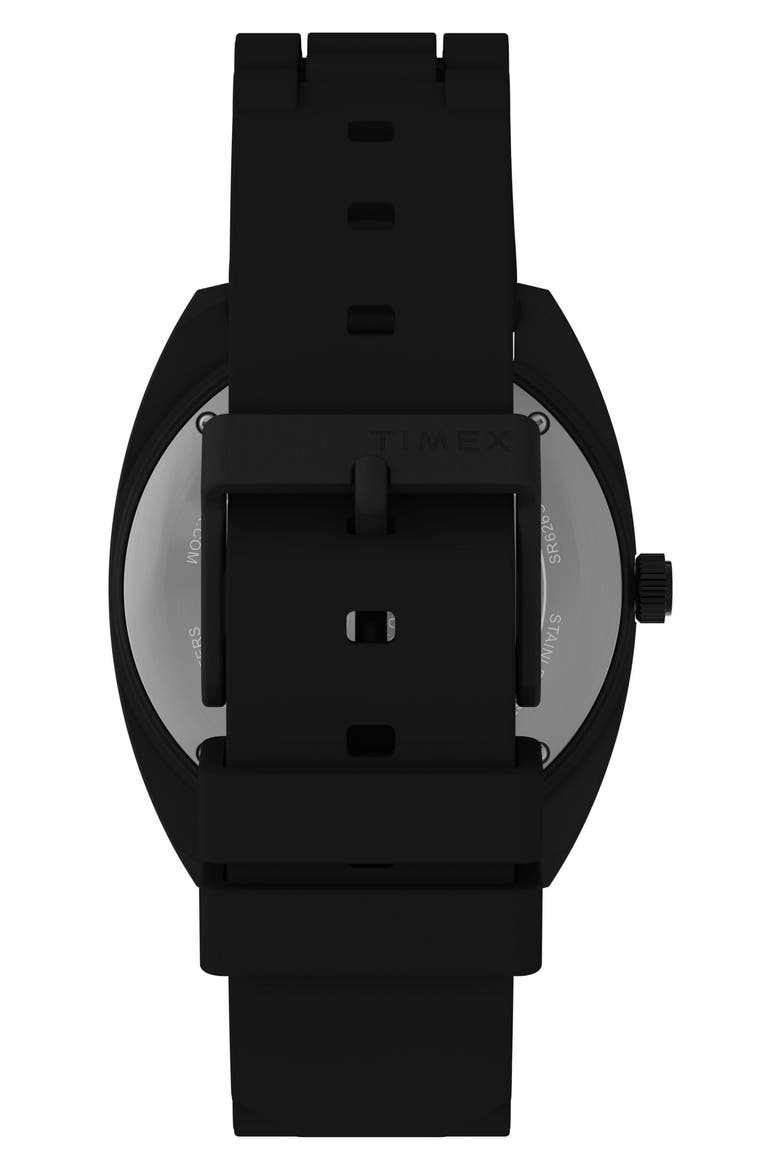 Peanuts® x Timex 1979 Reissue Inspired37mm Silicone Strap Watch, Alternate, color, BLACK