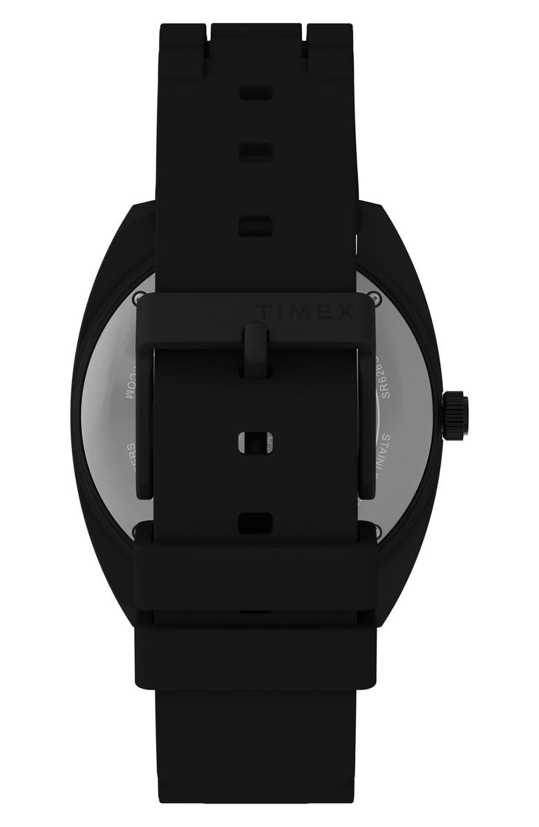 Timex<sup>®</sup> Peanuts<sup>®</sup> x Timex 1979 Reissue Inspired37mm Silicone Strap Watch, Alternate, color, Black