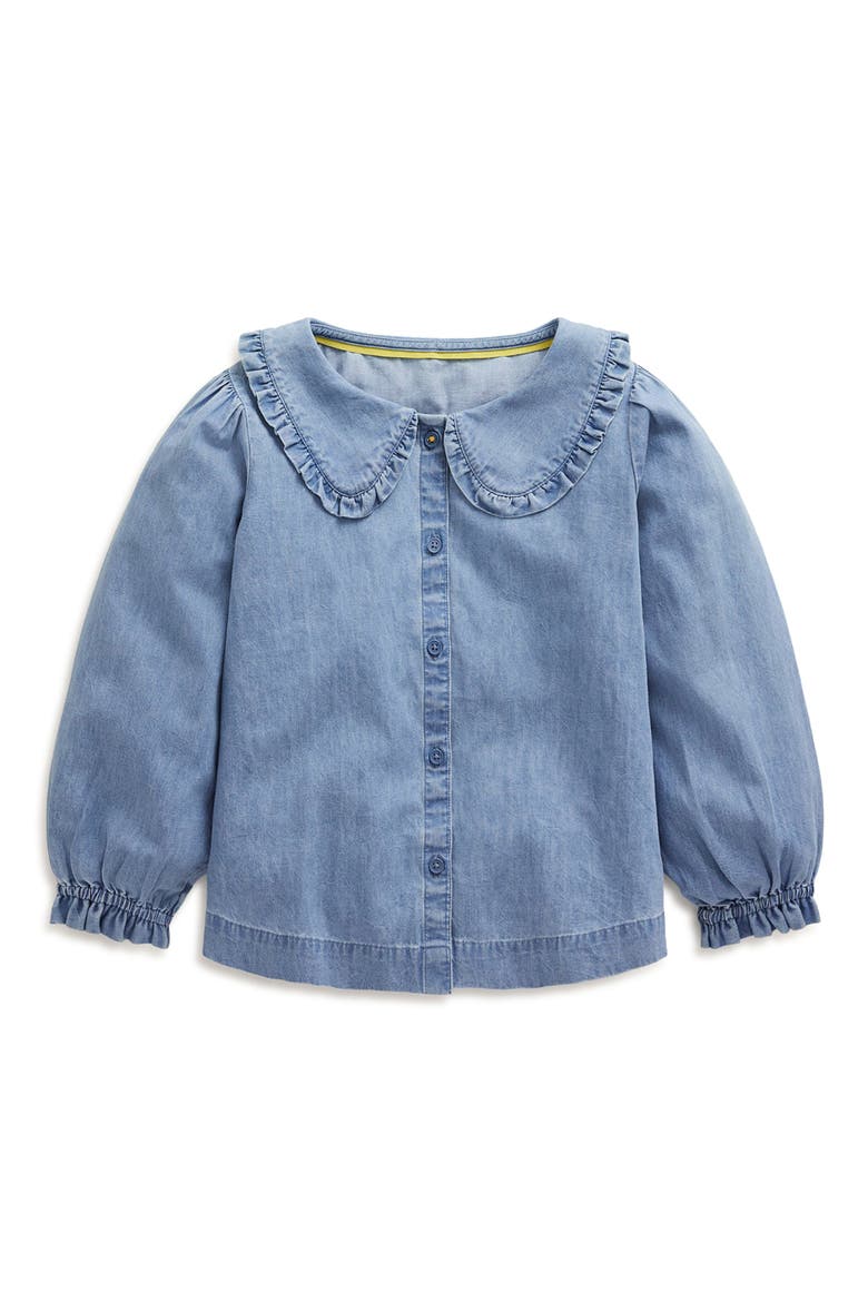 Kids' Cotton Chambray Button-Up Shirt, Main, color, CHAMBRAY