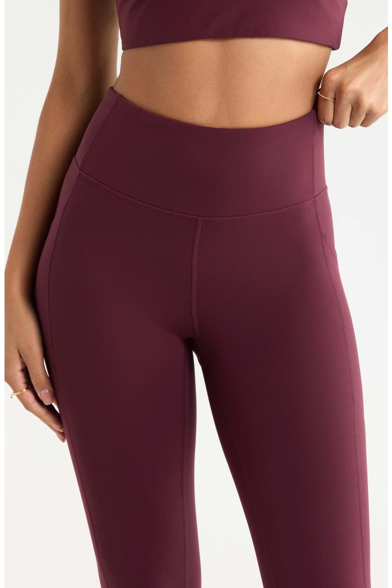 Studio Luxe 7/8 High Waist Pocket Leggings, Alternate, color, BURGUNDY STEM