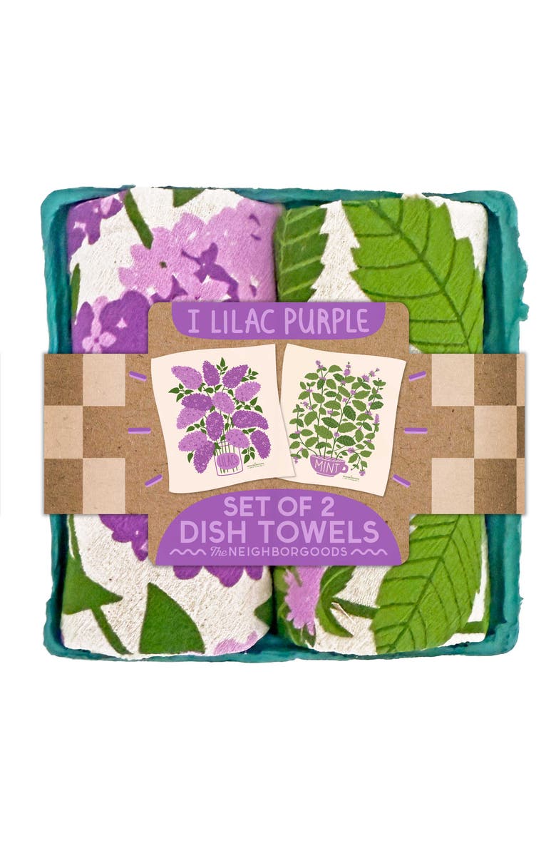 The Neighborgoods I Lilac Purple - Dish Towel Set of 2, Main, color, NO COLOR