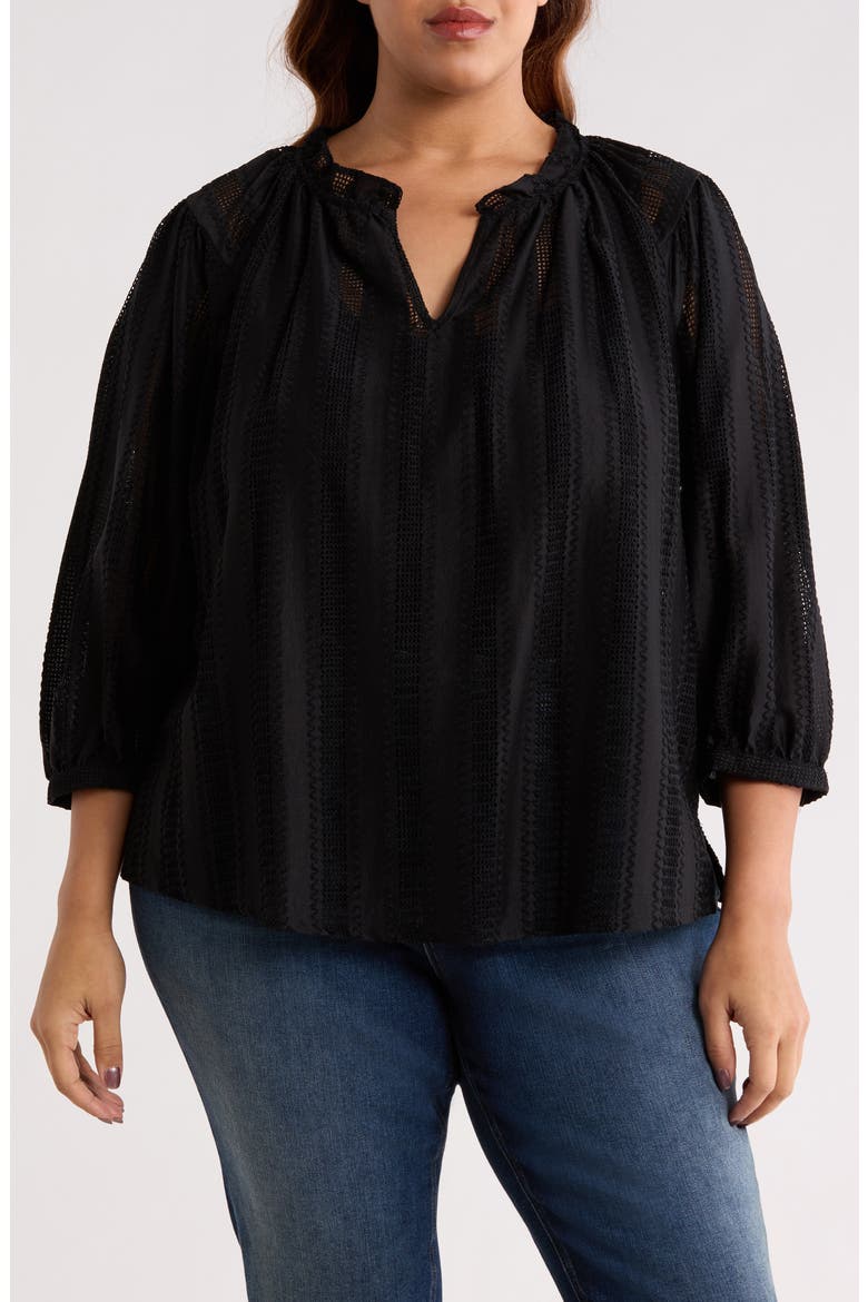 Raglan Sleeve Peasant Top, Main, color, RICH BLACK
