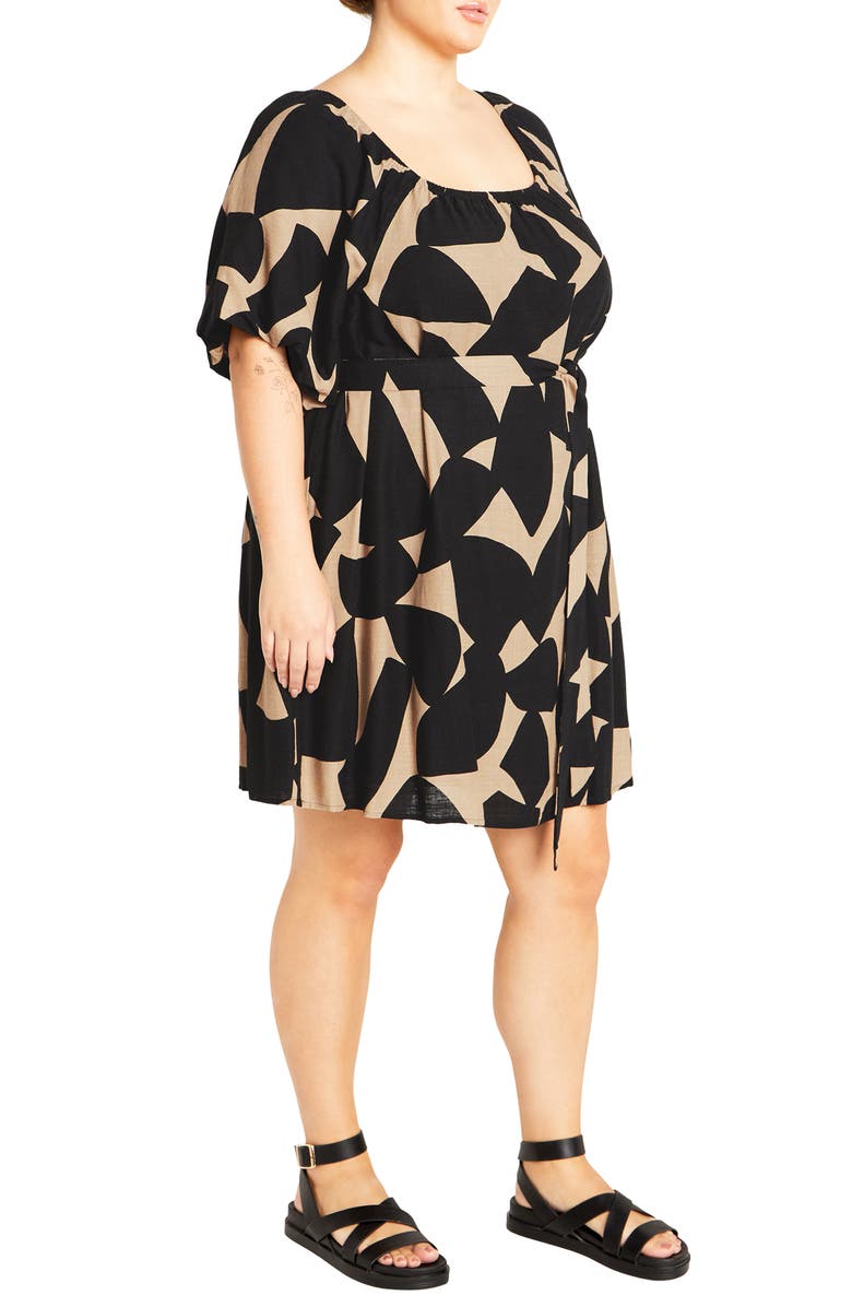 City Chic Midtown Print Minidress, Alternate, color, Print
