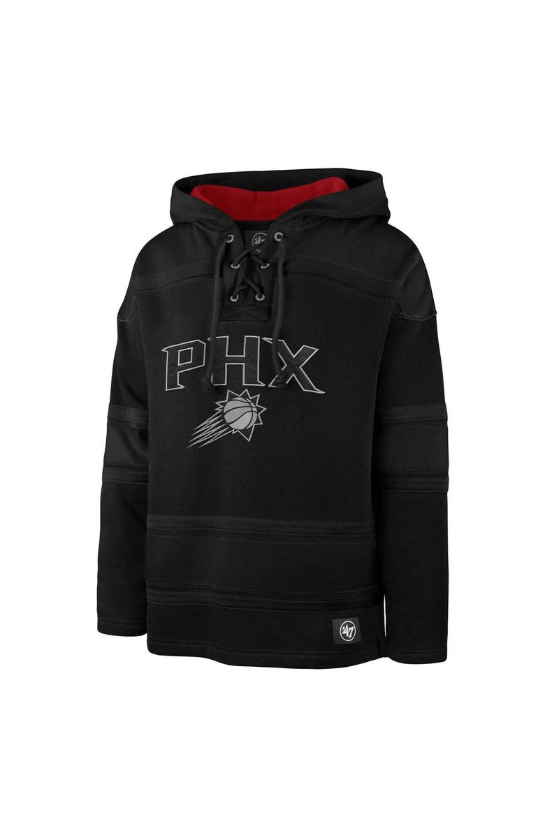 '47 Men's '47 Black Phoenix Suns 2022/23 Pregame MVP Lacer Pullover Hoodie - City Edition, Alternate, color, 