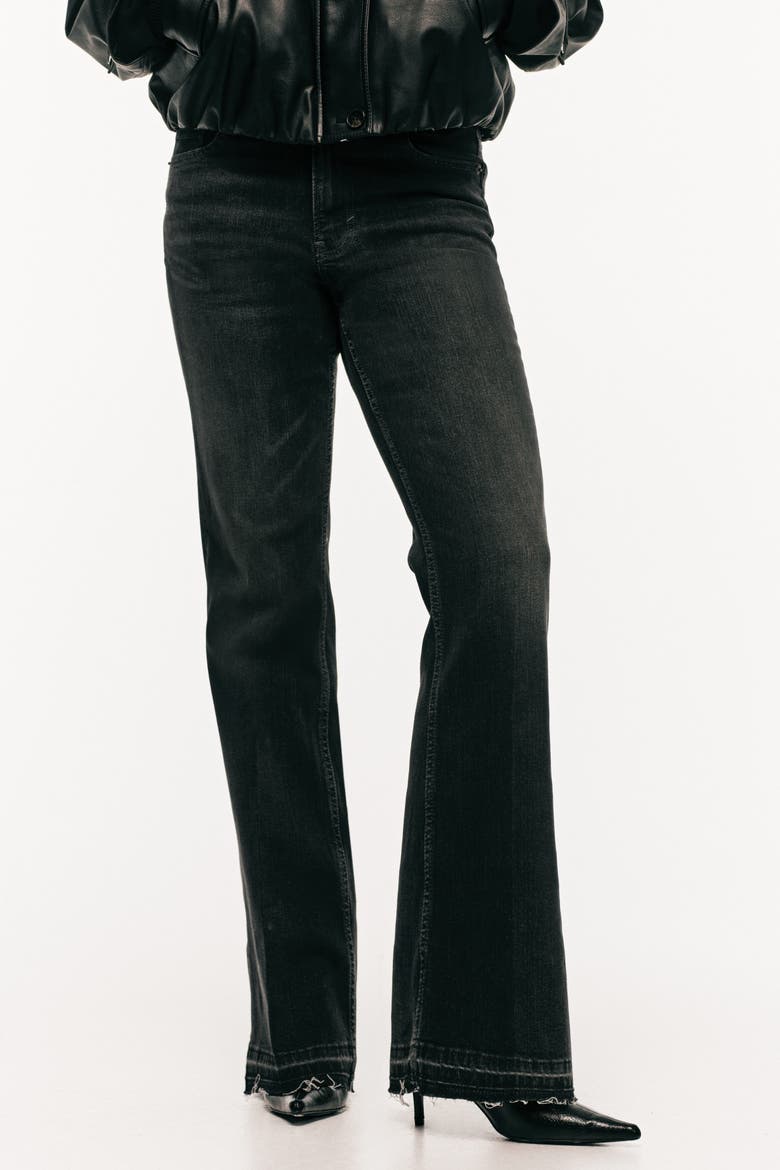 Flared High Jeans, Alternate, color, Dark gray