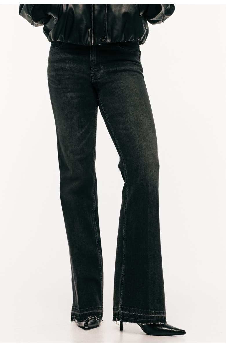 H&M Flared High Jeans, Alternate, color, Dark Gray