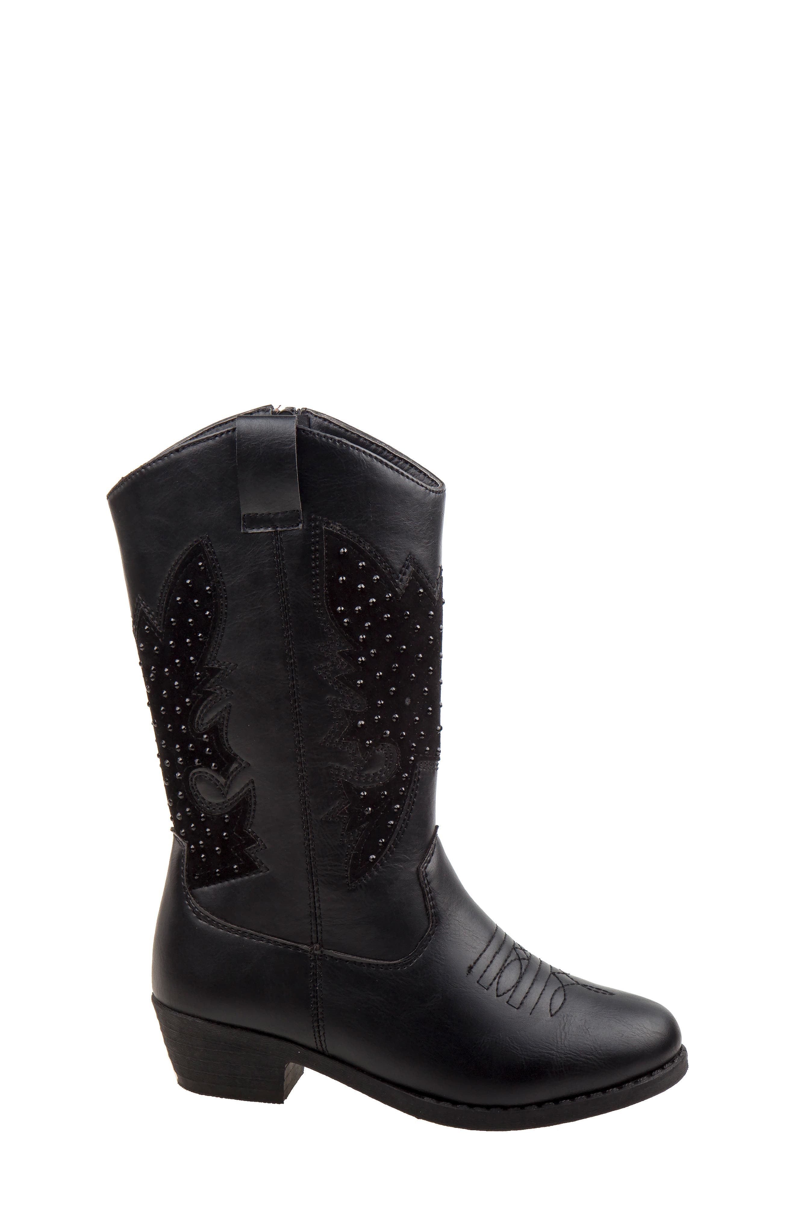 Kensie Girl Studded Western Boot, Alternate, color, 