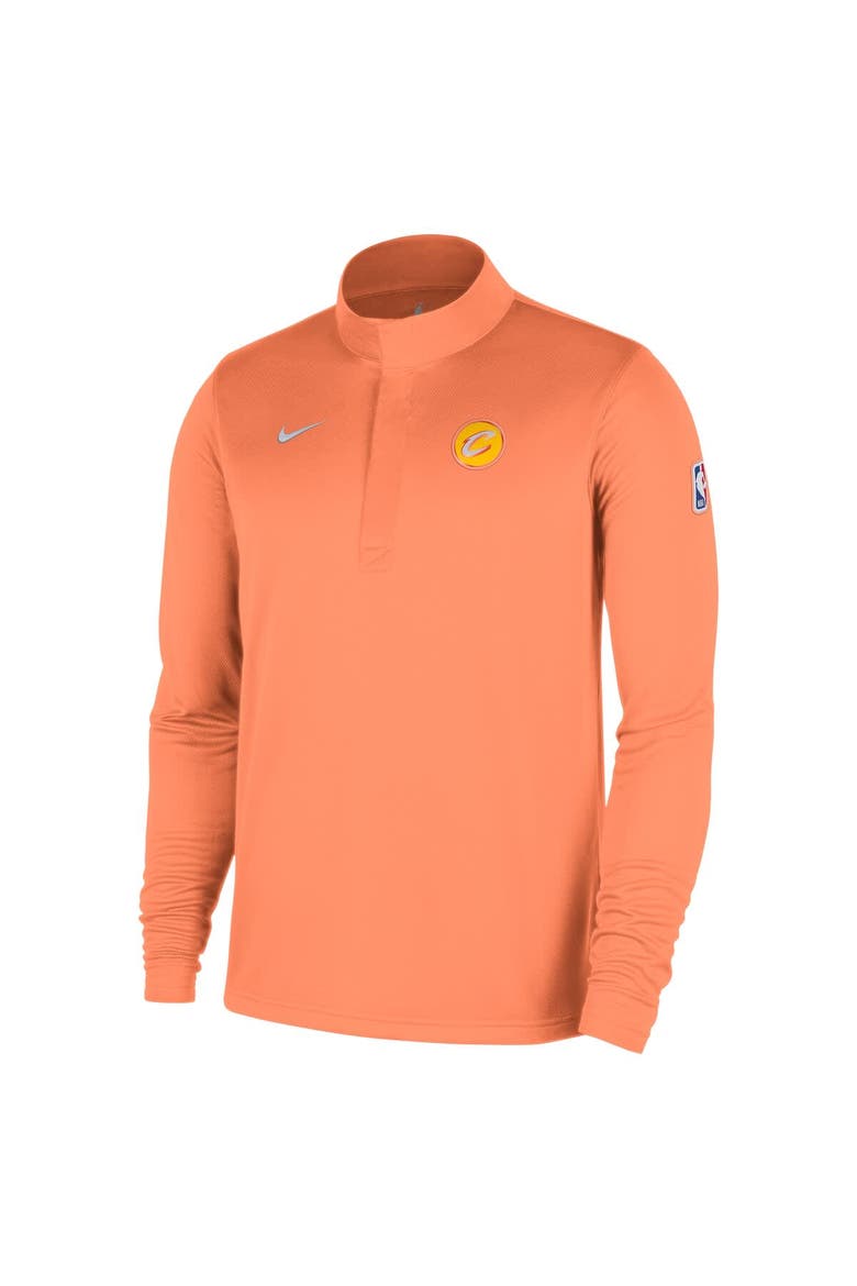 Men's Nike  Orange Cleveland Cavaliers 2025/26 City Edition Remix Authentic Coaches Dri-FIT Half-Zip Pullover, Alternate, color, Orange