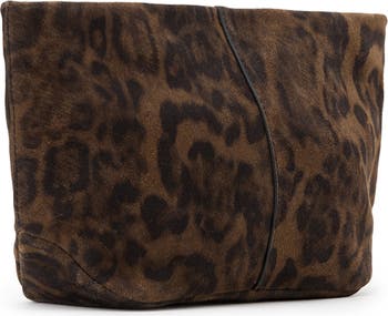 Hex Leopard Suede East/West Pouch