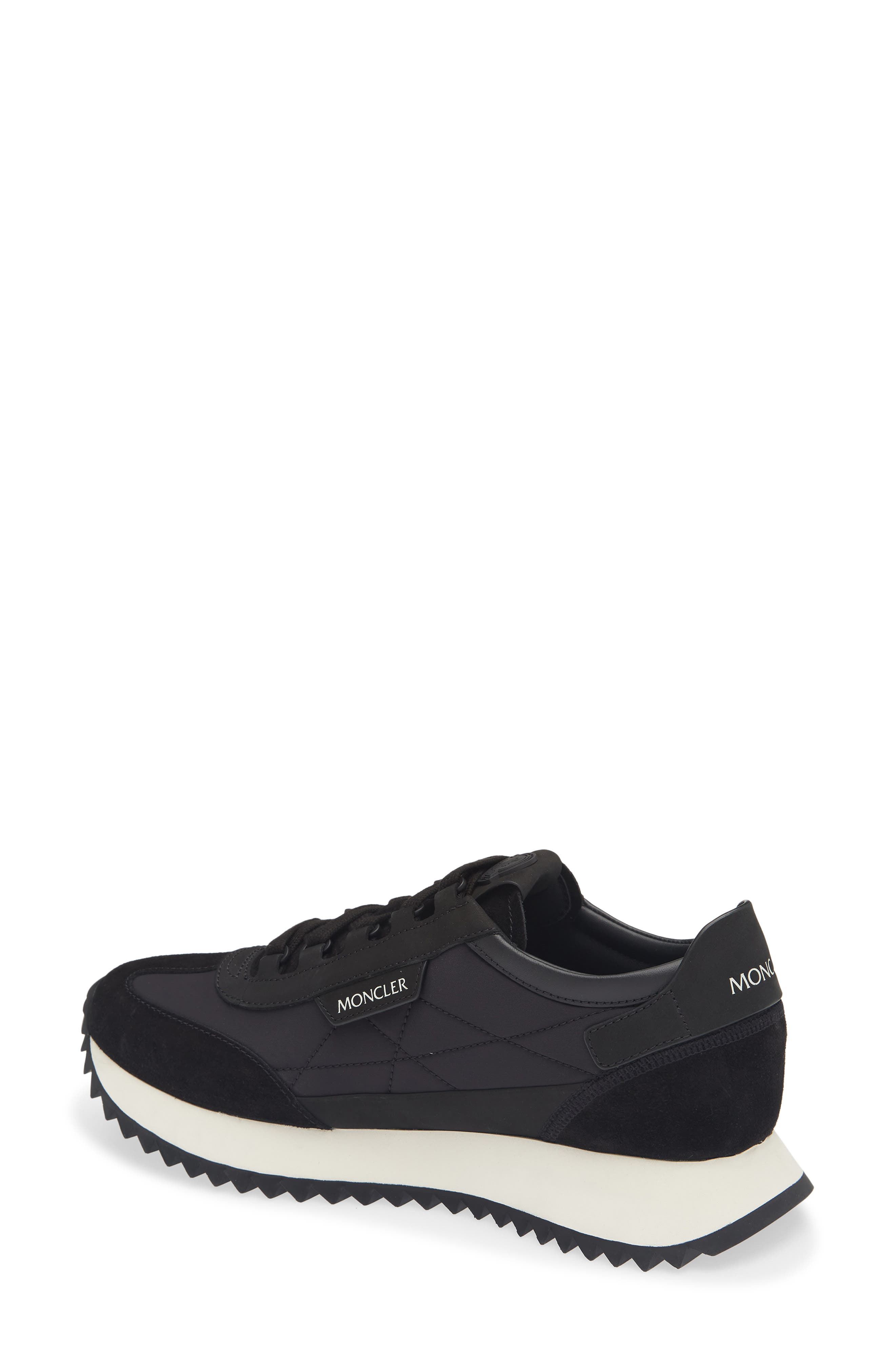 Moncler Pacey2 Suede & Nubuck Sneaker, Alternate, color, Black