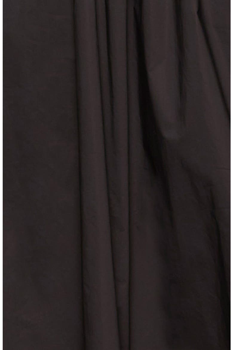 Breakaway Mixed Media Cotton Midi Dress, Alternate, color, BLACK