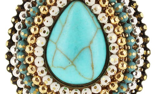 Olivia Welles Beaded Teardrop Earrings In Multi