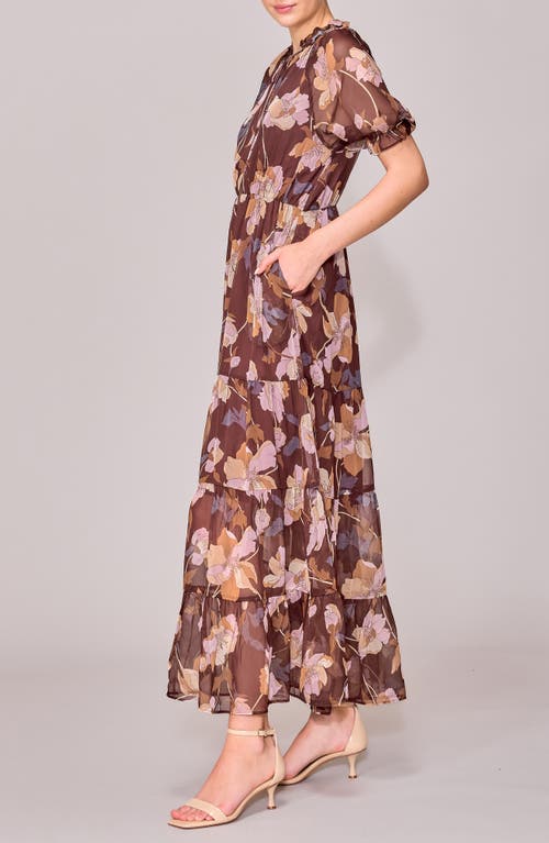Melloday Puff Sleeve Tiered Maxi Dress