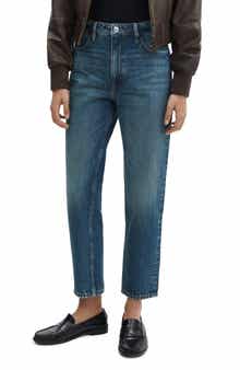 High Waist Ankle Mom Jeans