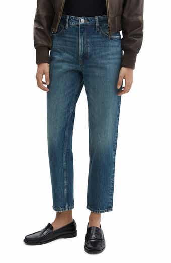 High Waist Ankle Mom Jeans