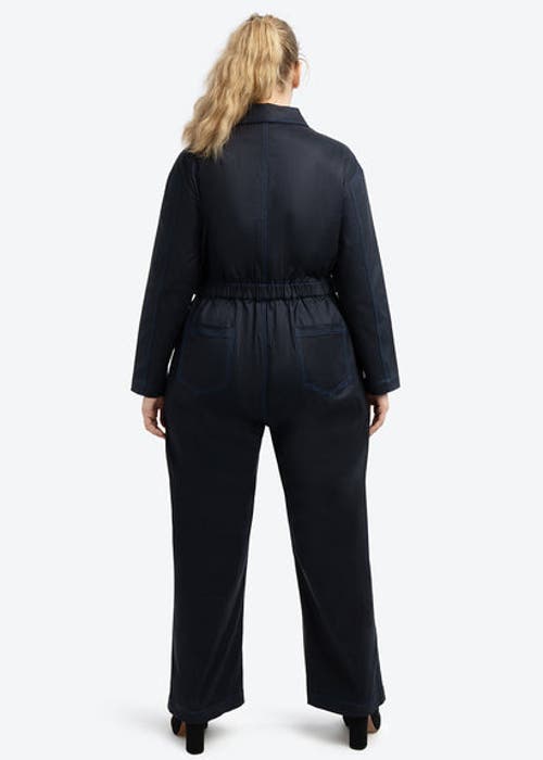 See Rose Go Riveter Plus Size Jumpsuit In Black