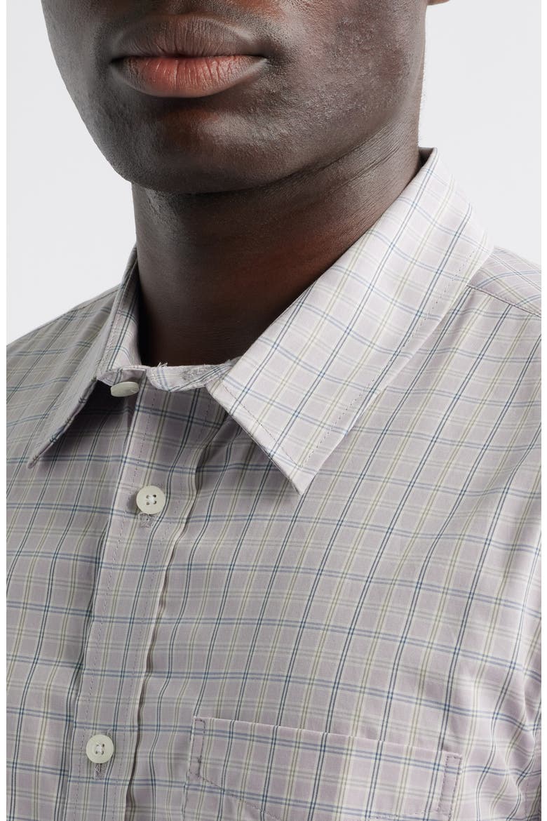 Academy Check Pima Cotton Button-Up Shirt, Alternate, color, GREY PLAID