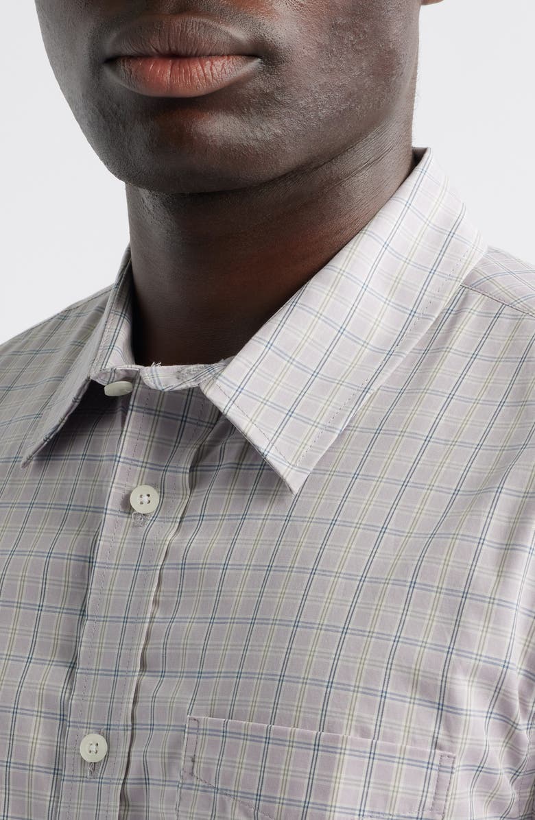 Pendleton Academy Check Pima Cotton Button-Up Shirt, Alternate, color, Grey Plaid