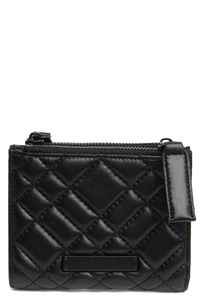 Mini Purse Drench Card Wallet, Main, color, BLACK
