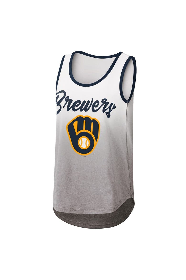 Women's G-III 4Her by Carl Banks White Milwaukee Brewers Logo Opening Day Tank Top, Alternate, color, White