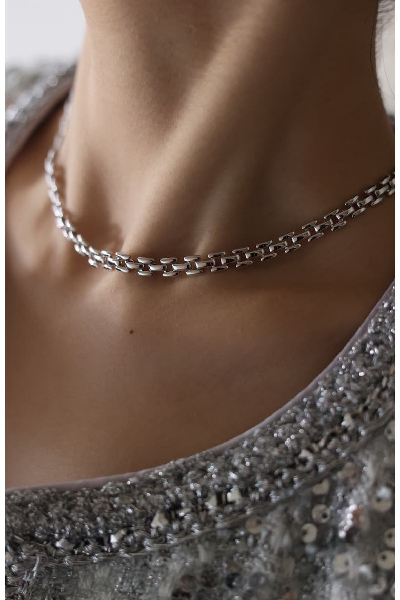 Rome Chain Necklace, Alternate, color, Silver