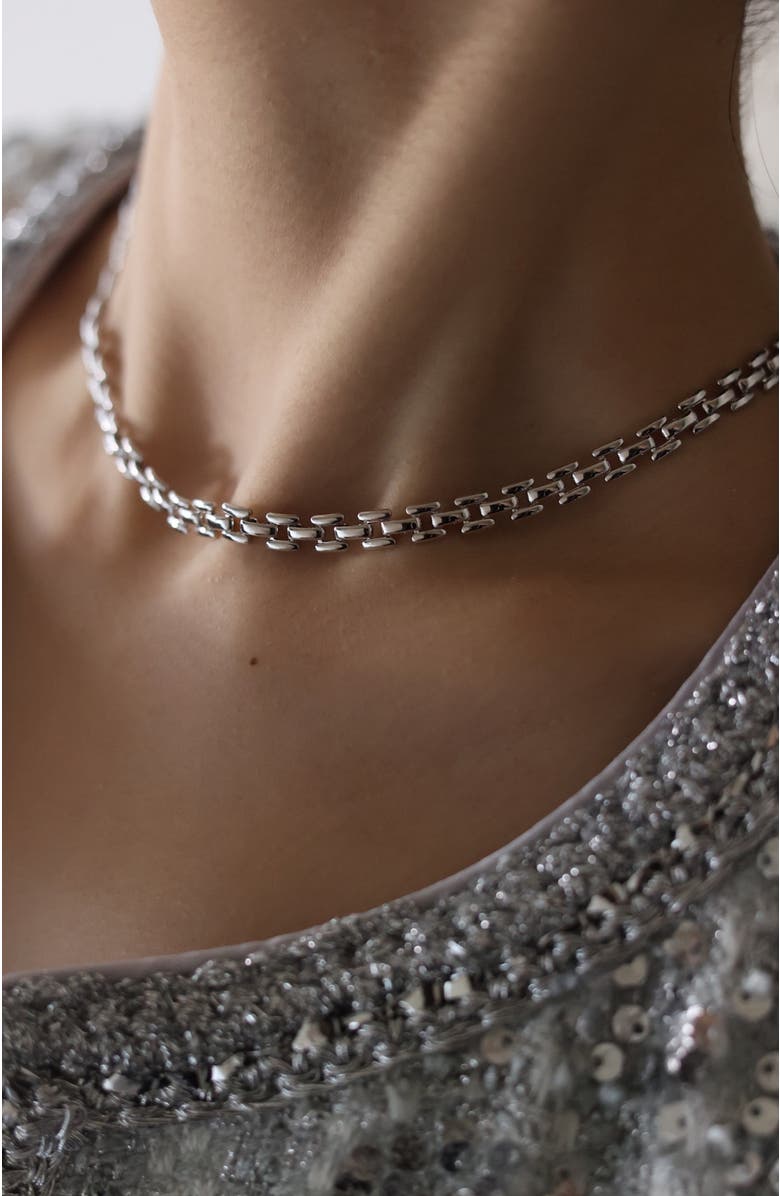 RC RETRO CHIC Rome Chain Necklace, Alternate, color, Silver