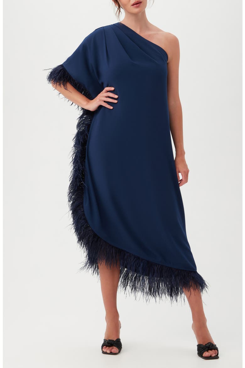 trina turk one shoulder dress Trina Turk Vivid Vista One-Shoulder Ruched Dress