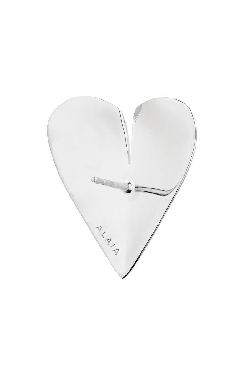 Alaïa Le Coeur Earrings, Alternate, color, Argent