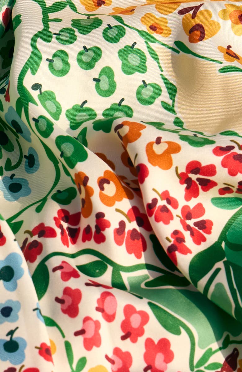 Jessie Zhao New York Double Sided Silk Scarf of Garden, Alternate, color, Green