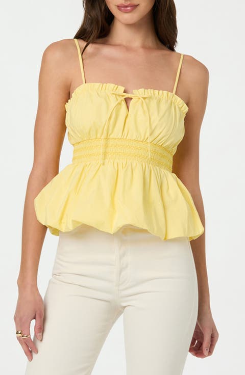 Bubble Hem Prairie Peplum Camisole