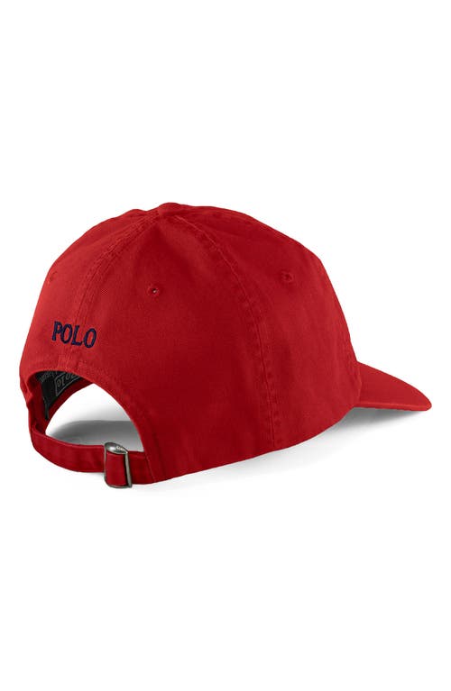 Polo Ralph Lauren Classic Sport Cotton Twill Baseball Cap In Red