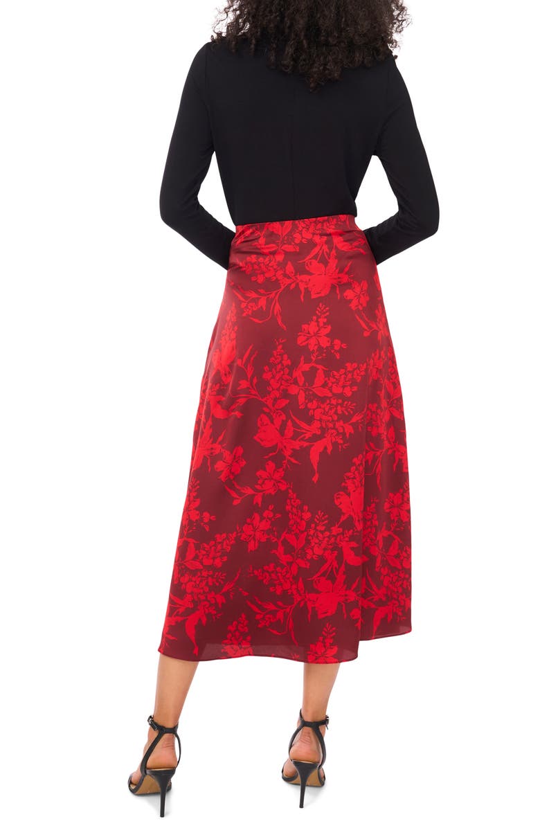 Vince Camuto Floral Bias Cut Midi Skirt, Alternate, color, 