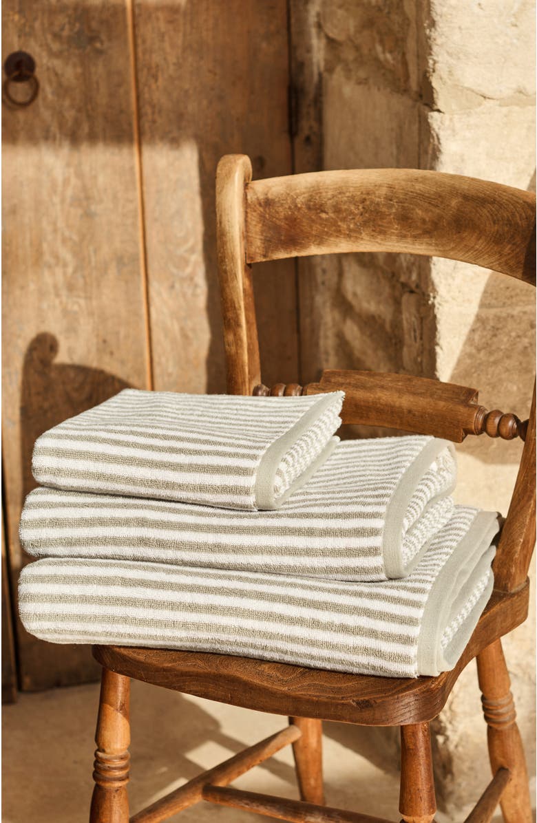 CHRISTY Portobello Stripe Coastal Inspired Towels, Alternate, color, Birch