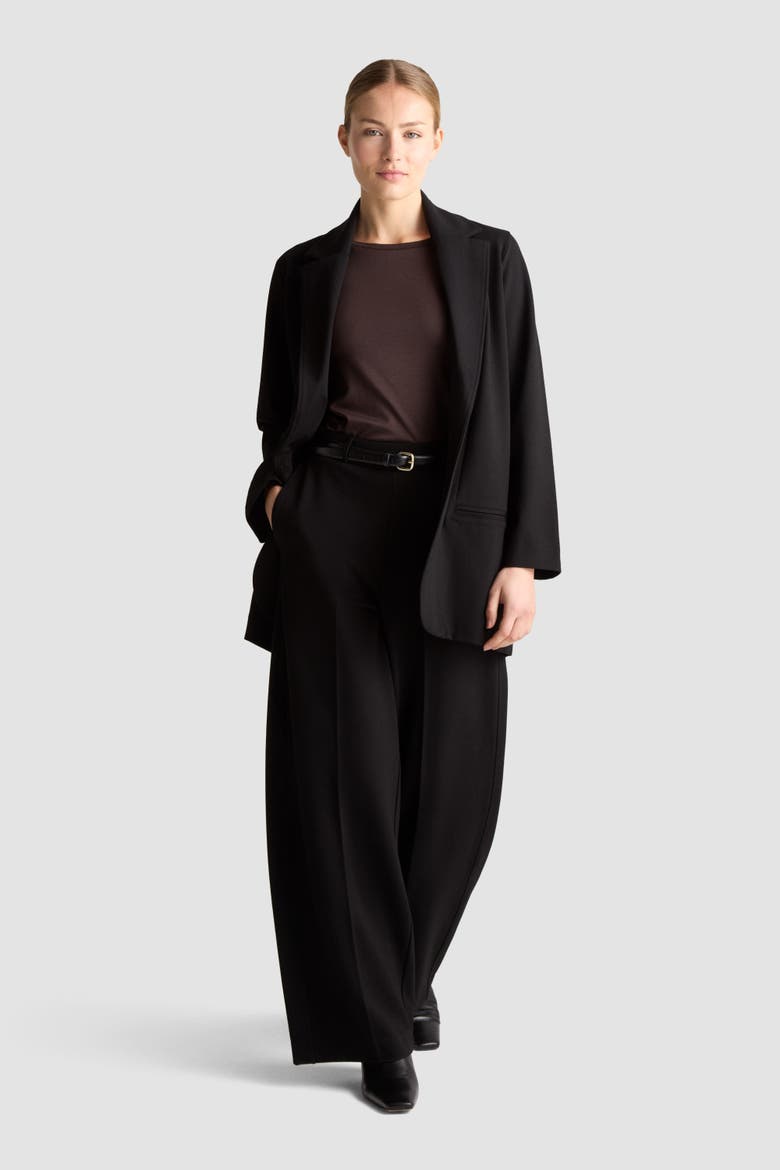 Astor Oversized Jersey Blazer, Alternate, color, Black