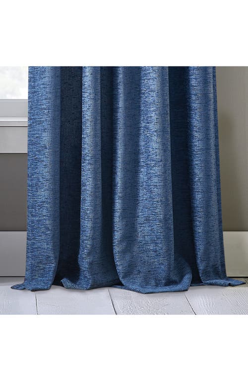 Dkny Set Of 2 Bouclé Chenille Curtain Panels In Indigo